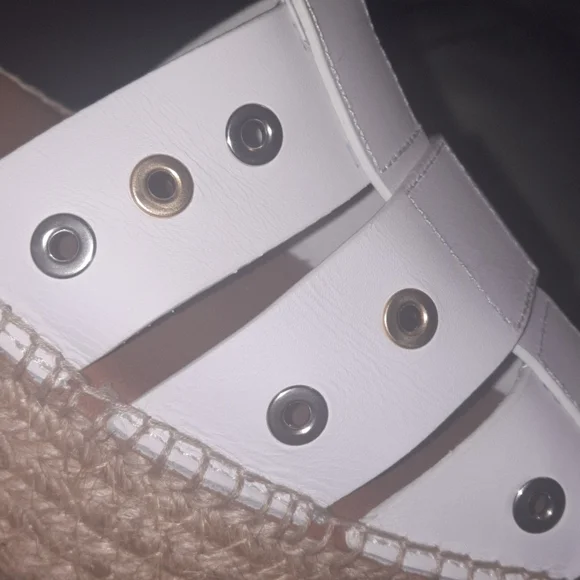 NWOT FREE PEOPLE White Gladiator Sandal Espadrille Flatform Platform 39 Size 9 - Picture 8 of 13